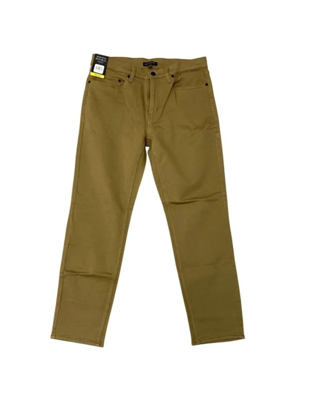 NWT Banana Republic Men's 32x30 5-Pocket Pants Tan Cotton-Blend Stretch